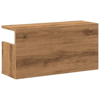 Wandkast 60x20x30 cm bewerkt hout artinsanaal eikenkleurig 6