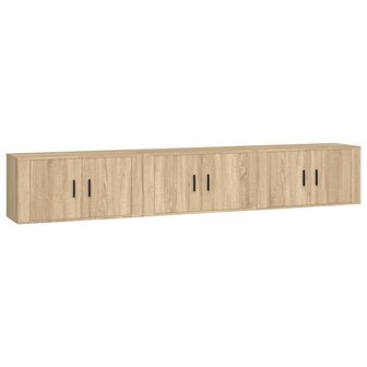 Tv-wandmeubels 3 st 80x34,5x40 cm sonoma eikenkleurig 2