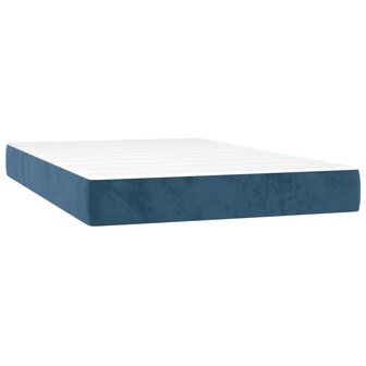 Pocketveringmatras 120x220x20 cm fluweel donkerblauw 2