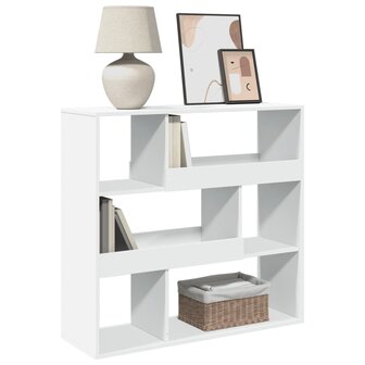 Boekenkast 100x33x94,5 cm bewerkt hout wit 3