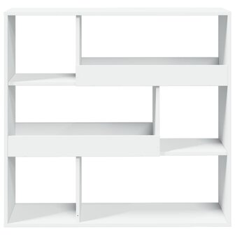 Boekenkast 100x33x94,5 cm bewerkt hout wit 4