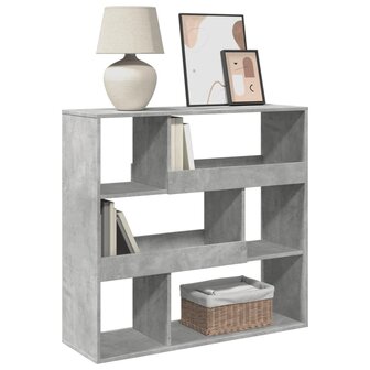 Boekenkast 100x33x94,5 cm bewerkt hout betongrijs 3