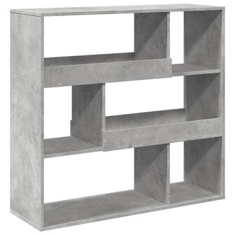 Boekenkast 100x33x94,5 cm bewerkt hout betongrijs 6