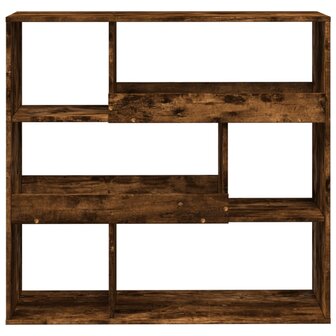 Boekenkast 100x33x94,5 cm bewerkt hout gerookt eikenkleurig 4