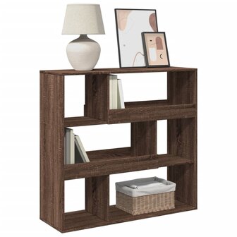 Boekenkast 100x33x94,5 cm bewerkt hout bruin eikenkleurig 3