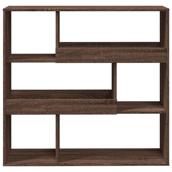 Boekenkast 100x33x94,5 cm bewerkt hout bruin eikenkleurig 4