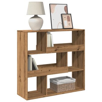 Boekenkast 100x33x94,5 cm bewerkt hout artisanaal eikenkleurig 3