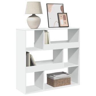 Boekenkast/kamerscherm 100x33x94,5 cm wit 3