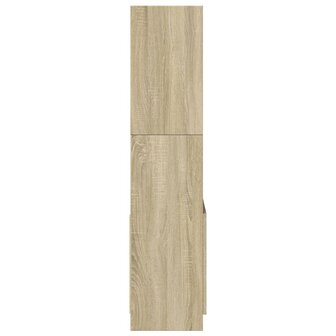 Hoge kast 63x33x140 cm bewerkt hout sonoma eikenkleurig 6