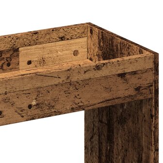 Hoge kast 63x33x140 cm bewerkt hout oud houtkleurig 9