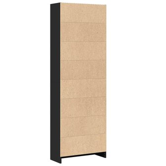 Boekenkast 60x24x176 cm bewerkt hout zwart 6