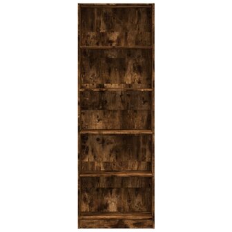 Boekenkast 60x24x176 cm bewerkt hout gerookt eikenkleurig 4