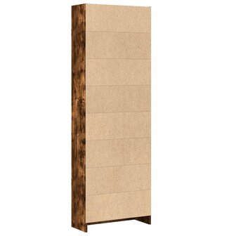 Boekenkast 60x24x176 cm bewerkt hout gerookt eikenkleurig 6