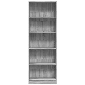 Boekenkast 60x24x176 cm bewerkt hout grijs sonoma eikenkleurig 4