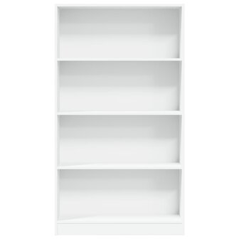 Boekenkast 80x24x143 cm bewerkt hout wit 4