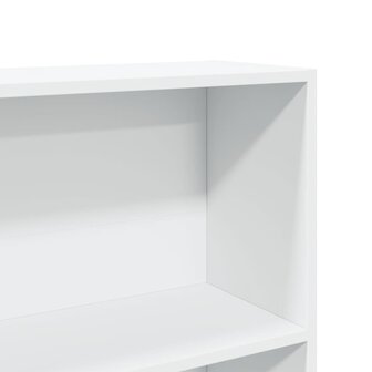 Boekenkast 80x24x143 cm bewerkt hout wit 7