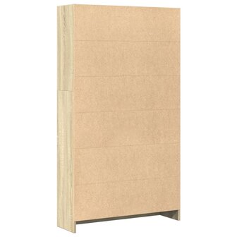 Boekenkast 80x24x143 cm bewerkt hout sonoma eikenkleurig 6