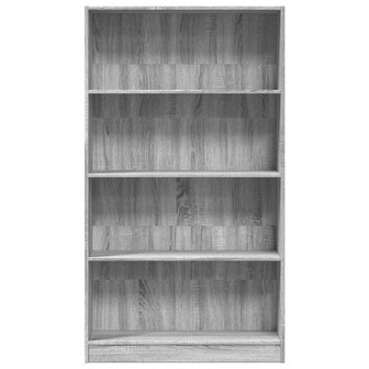 Boekenkast 80x24x143 cm bewerkt hout grijs sonoma eikenkleurig 4