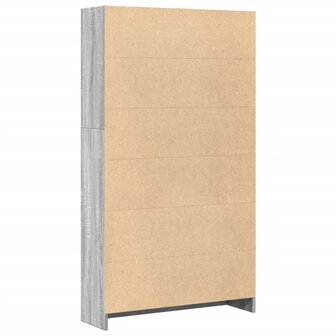 Boekenkast 80x24x143 cm bewerkt hout grijs sonoma eikenkleurig 6