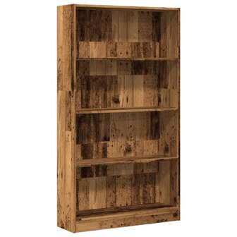 Boekenkast 80x24x143 cm bewerkt hout oud houtkleurig 2