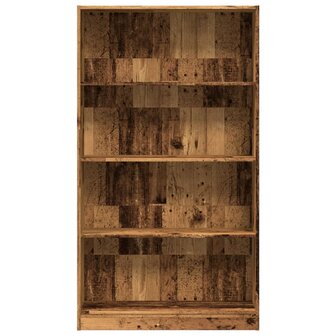 Boekenkast 80x24x143 cm bewerkt hout oud houtkleurig 4