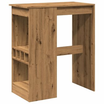 Bartafel met rekken 90x47,5x103,5 cm hout artisanaal eikenkleur 2