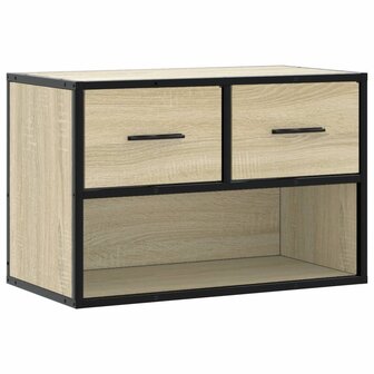 Tv-meubel 60x31x39,5 cm bewerkt hout metaal sonoma eikenkleurig 2