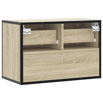 Tv-meubel 60x31x39,5 cm bewerkt hout metaal sonoma eikenkleurig 6