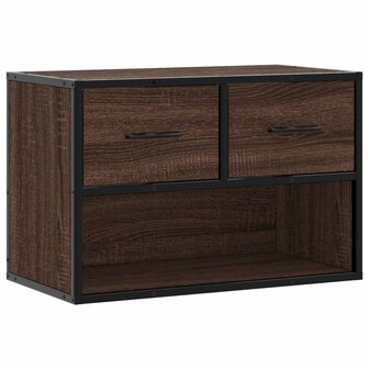 Tv-meubel 60x31x39,5 cm bewerkt hout metaal bruin eikenkleurig 2