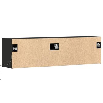 Tv-wandmeubel met LED-verlichting 140x31x38 cm zwart 8