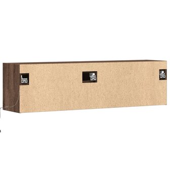 Tv-wandmeubel met LED-verlichting 140x31x38 cm bruin eikenkleur 8