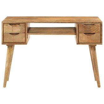 Bureau met lades 110x47x76 cm massief mangohout 2