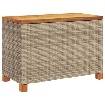 Tuinbox 80x40x48 cm poly rattan en acaciahout beige 6