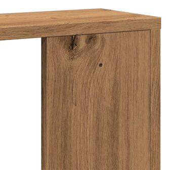 Wandschap 100x15x70 cm bewerkt hout artisanaal eikenkleurig 8