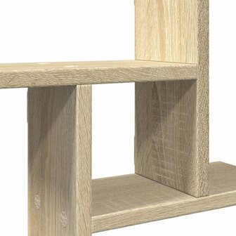 Wandschappen 2 st 38x12x38 cm bewerkt hout sonoma eikenkleurig 8