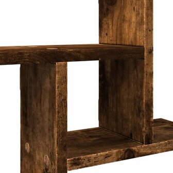 Wandschappen 2 st 38x12x38 cm bewerkt hout gerookt eikenkleurig 8