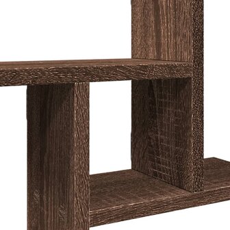 Wandschappen 2 st 38x12x38 cm bewerkt hout bruin eikenkleurig 8