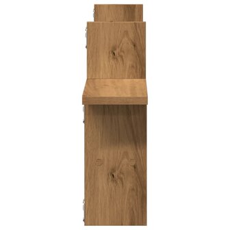 Wandschappen 2 st 38x12x38 cm bewerkt hout artisanaal eiken 5