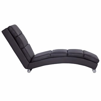 Chaise longue kunstleer bruin  3