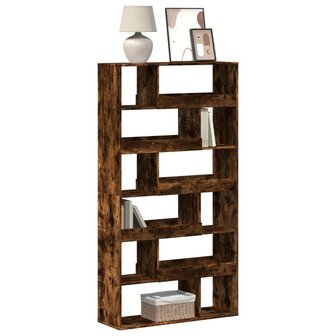 Boekenkast 100x33x187,5 cm bewerkt hout gerookt eikenkleurig 1