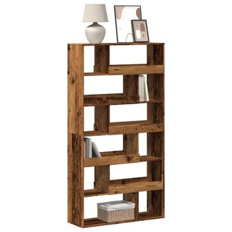 Boekenkast 100x33x187,5 cm bewerkt hout oud houtkleurig 1