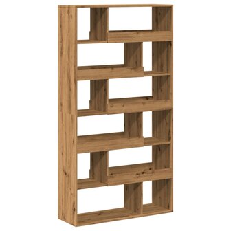 Boekenkast 100x33x187,5 cm bewerkt hout artisanaal eikenkleurig 2