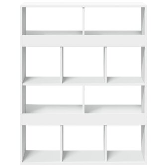 Boekenkast 100x33x125,5 cm bewerkt hout wit 4