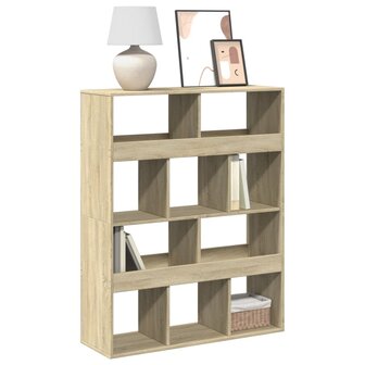 Boekenkast 100x33x125,5 cm bewerkt hout sonoma eikenkleurig 1