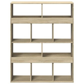 Boekenkast 100x33x125,5 cm bewerkt hout sonoma eikenkleurig 4