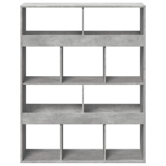 Boekenkast 100x33x125,5 cm bewerkt hout betongrijs 4