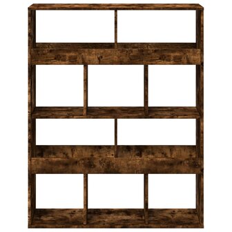 Boekenkast 100x33x125,5 cm bewerkt hout gerookt eikenkleurig 4