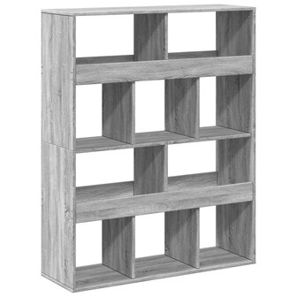 Boekenkast 100x33x125,5 cm bewerkt hout grijs sonoma eikenkleur 6