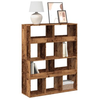 Boekenkast 100x33x125,5 cm bewerkt hout oud houtkleurig 1