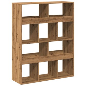 Boekenkast 100x33x125,5 cm bewerkt hout artisanaal eikenkleurig 6